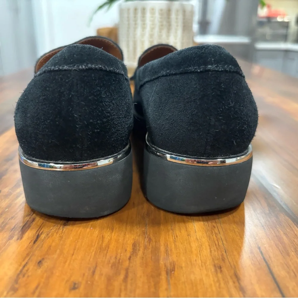 Franco Sarto CAROLYNN Tassel Loafer - Black Suede 6.5